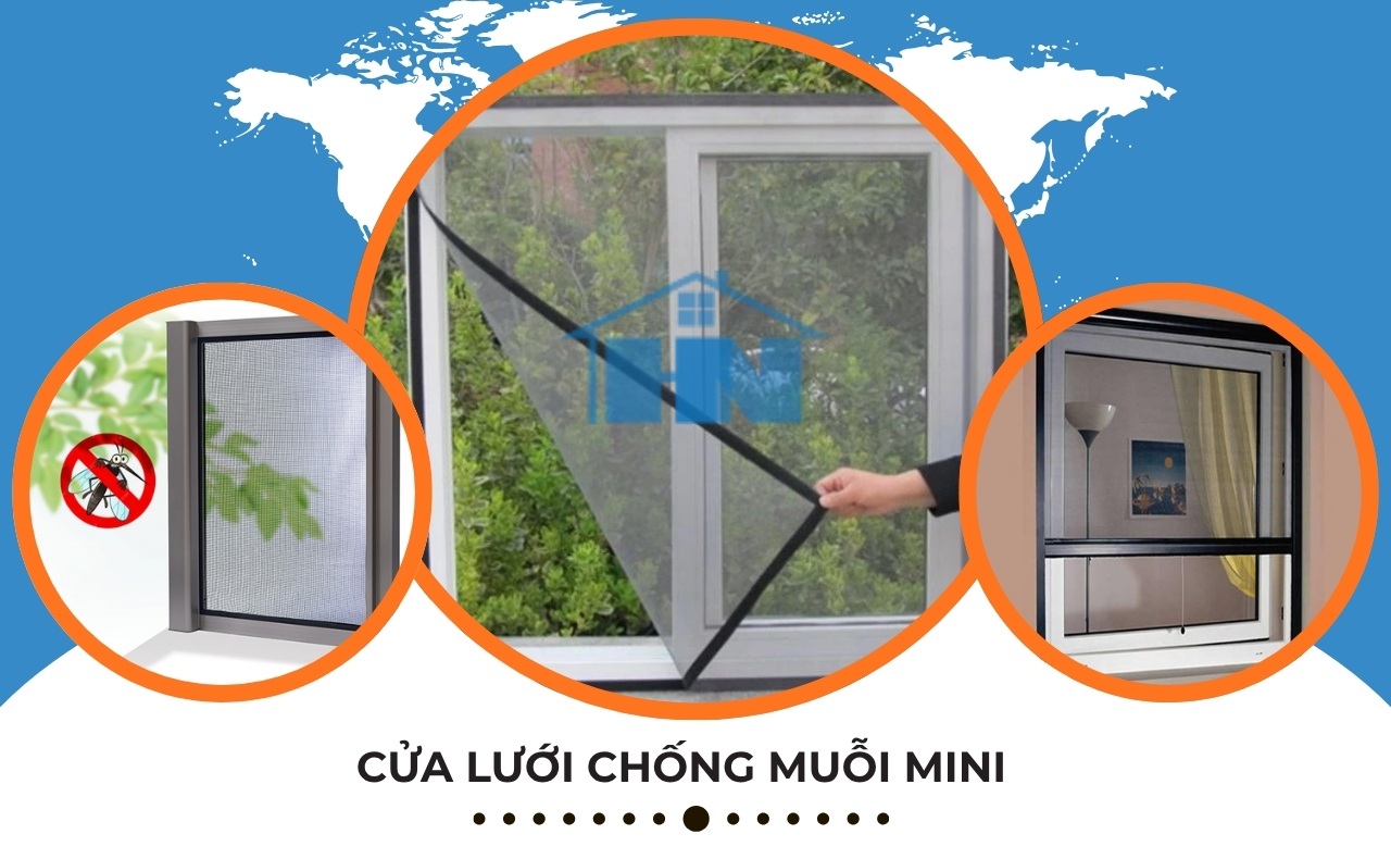 Cửa lưới chống muỗi mini
